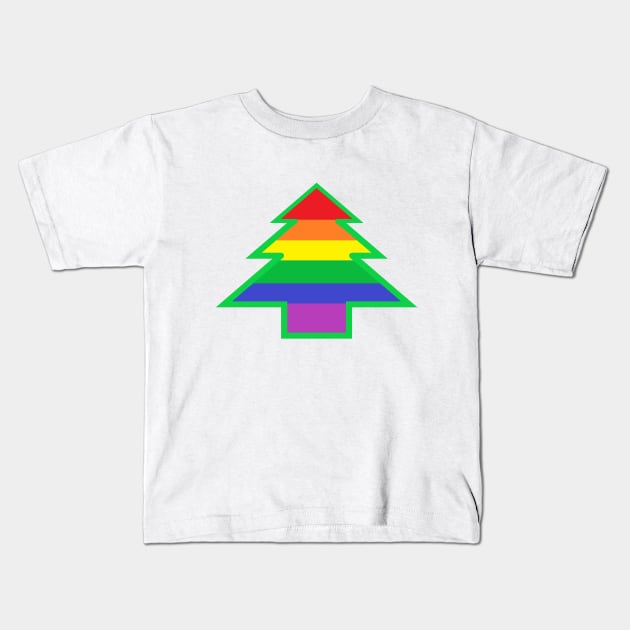 Homosexual/Homoromantic/Gay/Rainbow Pride: Christmas Tree Kids T-Shirt by DisneyFanatic23